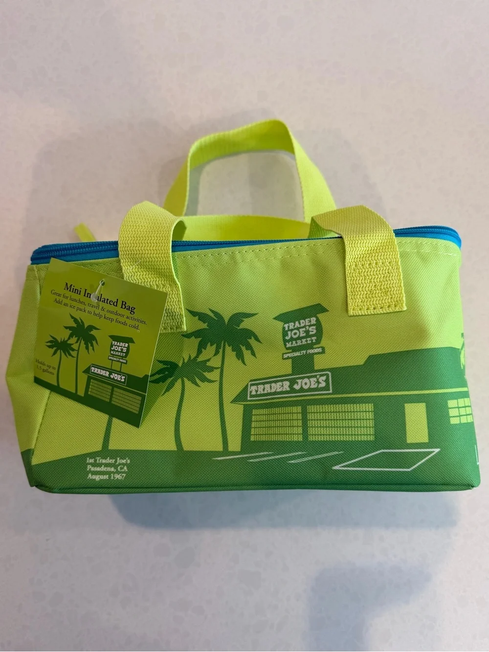 Trader Joe's Green Insulated Grocery Tote Bag